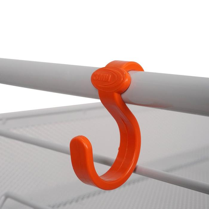 Этажерка &laquo;Ладья 2К&raquo;, 3 яруса, 44&times;25&times;75,5 см, на колёсах, цвет светло-серый