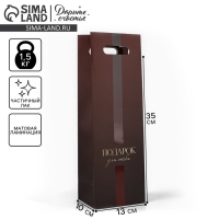 Пакет под бутылку &laquo;Подарок для тебя&raquo;, 13 х 10 х 36 см