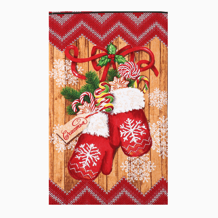 Набор кухонных полотенец Доляна &laquo;Сказочного Нового года&raquo; 35х60см-4шт, 100% хл