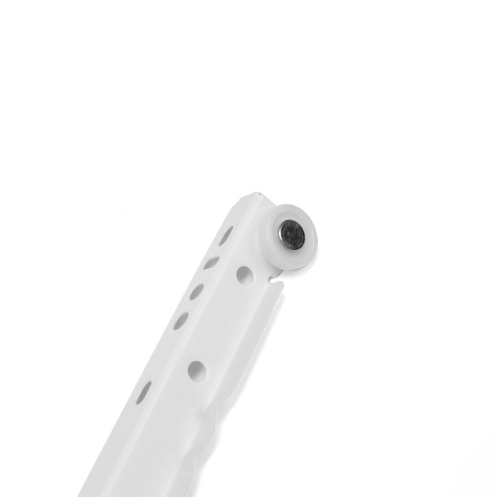 Роликовые направляющие ТУНДРА, L=450 мм, толщина 0,8 мм, белые, 2 шт. Роликовые направляющие ТУНДРА, L=450 мм, толщина 0,8 мм, белые, 2 шт.