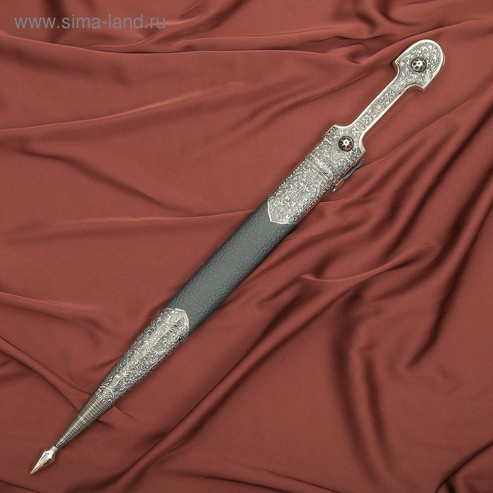 Кинжал кавказский, сувенирный Кинжал кавказский, сувенирный "Ирбис №1" наборный-кожа/мельхиор