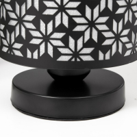 Светильник с выключателем  "Олеандр" 1хЕ27 40Вт черный 14,5х14,5х19,5 см RISALUX