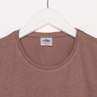 Футболка мужская с принтом, цвет светло-коричневый, размер 44