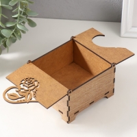 Шкатулка комбинированная "Цветок в сердце" 10,5х10х7 см Шкатулка комбинированная "Цветок в сердце" 10,5х10х7 см