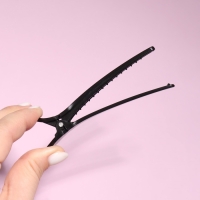 Зажимы для волос, набор - 2шт, 10 см, цвет чёрный