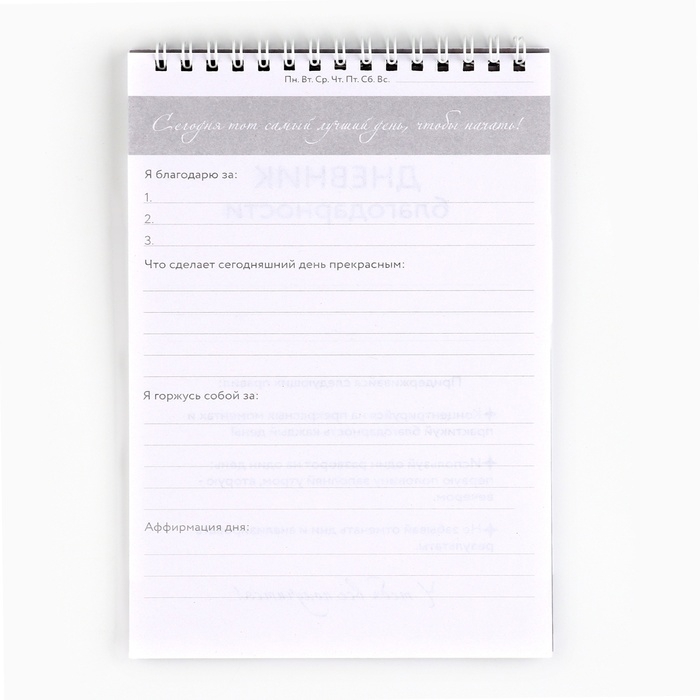 Дневник благодарности А5, 30 л «Серый» Дневник благодарности А5, 30 л «Серый»
