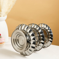 Этажёрка - фруктовница круглая, 3 яруса, d=18/20/22 см, цвет серебряный