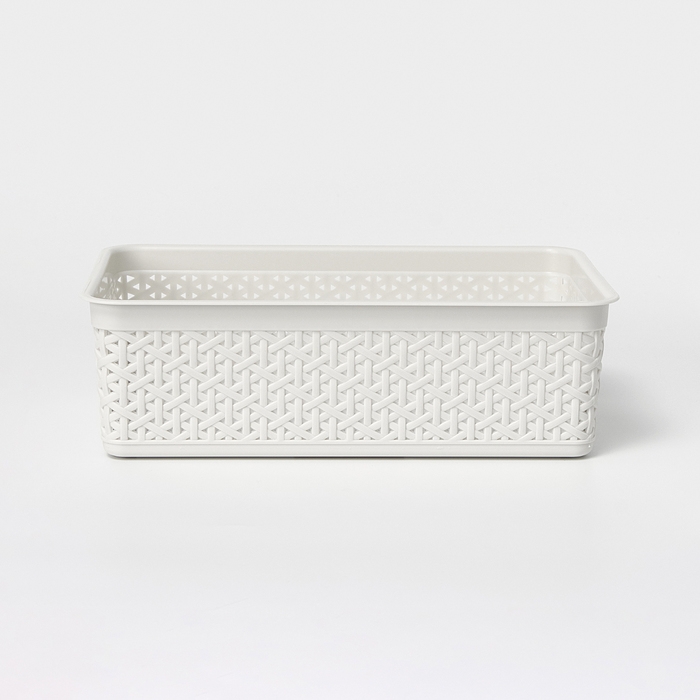 Корзинка универсальная Wenge, 2,25 л, 25,7×15,8×8 см, цвет светло-серый Корзинка универсальная Wenge, 2,25 л, 25,7×15,8×8 см, цвет светло-серый