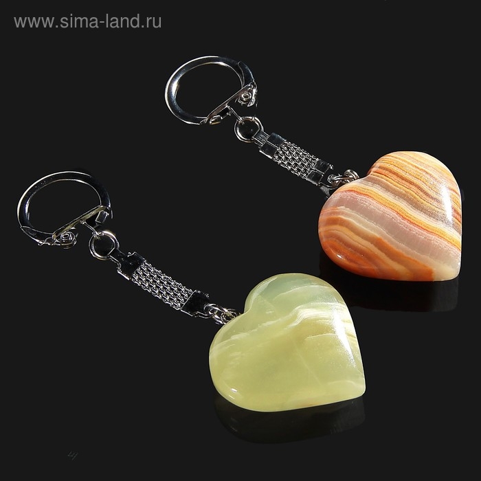Брелок &laquo;Сердце&raquo;, 3,5х3,5 см, оникс