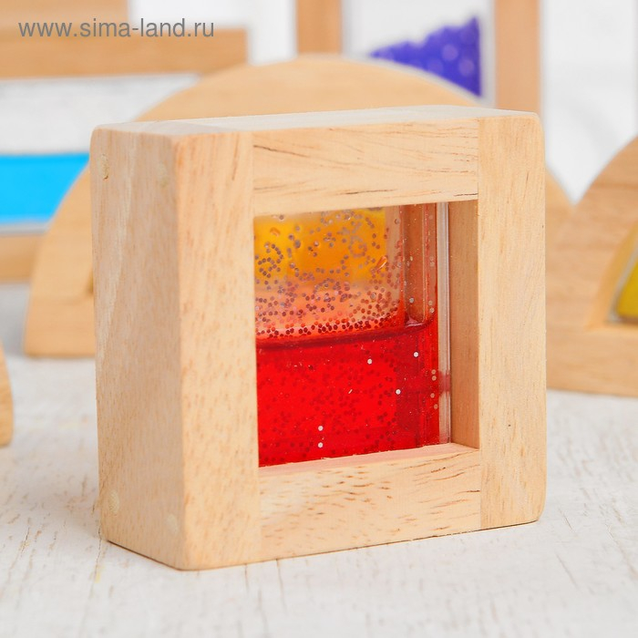 Сенсорный конструктор &laquo;Радужные блоки&raquo;, с различными текстурами