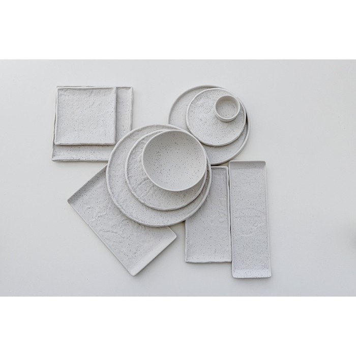 Блюдо фарфоровое для подачи Magistro Slate, d=22,5 см , цвет белый