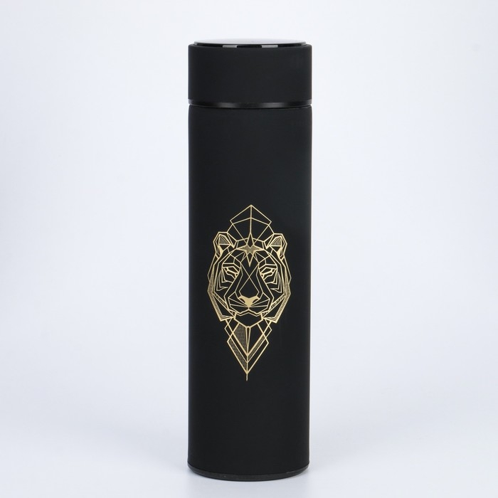 Термос, 500 мл, Basic Термос, 500 мл, Basic "Тигр", с ситечком, с датчиком температуры, сохраняет тепло 10 ч