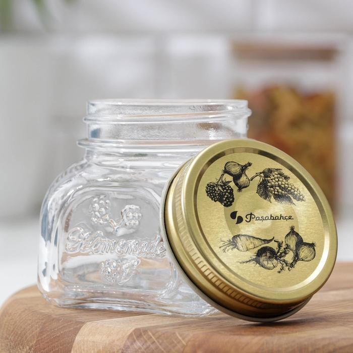 Банка для сыпучих продуктов стеклянная &laquo;Хоммейд&raquo;, 300 мл, с металлической крышкой