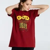 Футболка A God is High, гранатово-красная, размер XXL Футболка A God is High, гранатово-красная, размер XXL