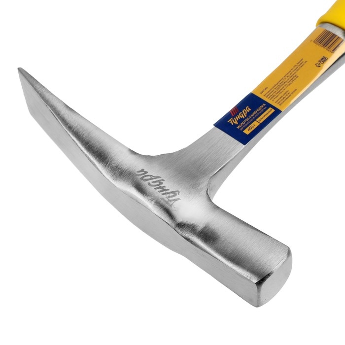 Молоток каменщика ТУНДРА ПРОФИ, цельнокованый, двухкомпонентная рукоятка, 450 г Молоток каменщика ТУНДРА ПРОФИ, цельнокованый, двухкомпонентная рукоятка, 450 г