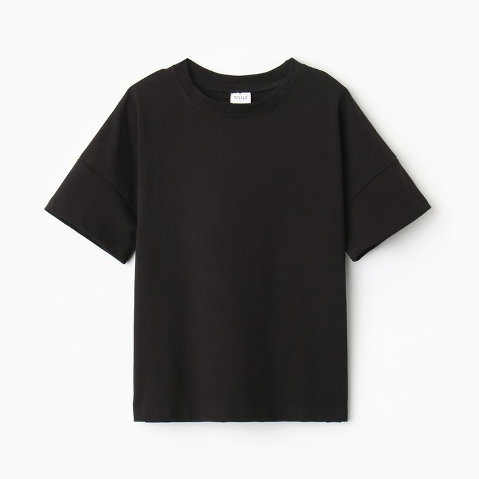 Футболка детская MINAKU:Basic line kids цвет чёрный, рост 98