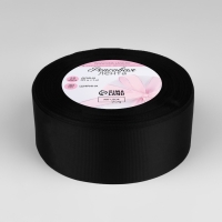 Лента репсовая, 40 мм, 23 &plusmn; 1 м, цвет чёрный №39