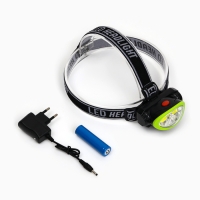 Фонарь налобный аккумуляторный, 5Вт, 1200 мАч, 120 лм, 2 режима, лазер, 5 х 6.5 см, зеленый Фонарь налобный аккумуляторный, 5Вт, 1200 мАч, 120 лм, 2 режима, лазер, 5 х 6.5 см, зеленый