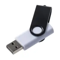 Флешка Twist Color, белая с черным, 8 Гб Флешка Twist Color, белая с черным, 8 Гб