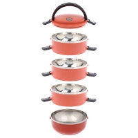 Ланч-бокс "Доляна", 2 л, сохраняет тепло 3 ч, 14 х 26 см,  коричневый