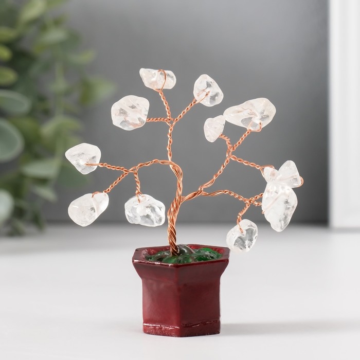 Сувенир бонсай Сувенир бонсай "Денежное дерево с горным хрусталём" 12 шт 8х3х3,2 см