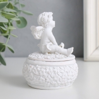 Шкатулка полистоун "Белоснежный ангел в цветах" МИКС 7х7х9 см Шкатулка полистоун "Белоснежный ангел в цветах" МИКС 7х7х9 см