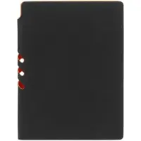 Ежедневник Flexpen Black, недатированный, черный со светло-оранжевым Ежедневник Flexpen Black, недатированный, черный со светло-оранжевым