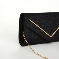 Сумка-клатч на магните, цвет чёрный