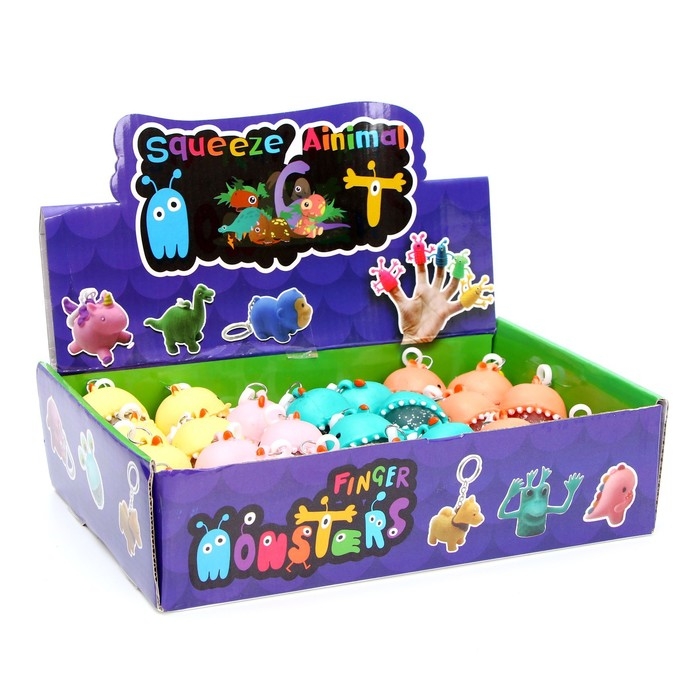 Мялка &laquo;Зубастик&raquo;, на брелоке, цвета МИКС