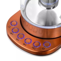 Чайник электрический Kitfort КТ-6655, стекло, 1.7 л, 2200 Вт, цвет медь Чайник электрический Kitfort КТ-6655, стекло, 1.7 л, 2200 Вт, цвет медь