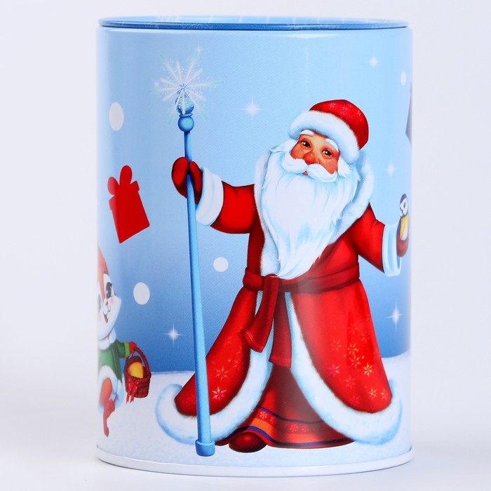 Копилка на новый год для декорирования стразами и фольгой &laquo;Дедушка и зверята&raquo;, новогодний набор для творчества