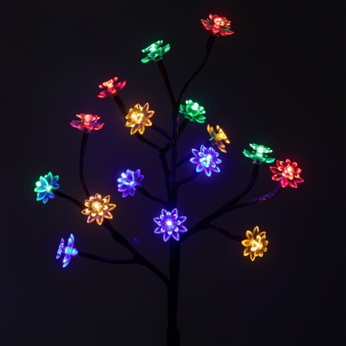 Светильник на солнечной батарее "ЭРА", "Сакура" 32 см, IP44, 16LED, 1реж, МУЛЬТИ