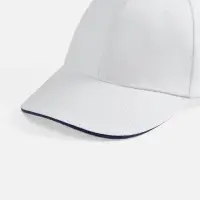 Бейсболка Buffalo, белая с темно-синим Бейсболка Buffalo, белая с темно-синим