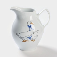 Кувшин фарфоровый «Гуси», 2 л, МИКС Кувшин фарфоровый «Гуси», 2 л, МИКС