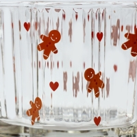 Кружка стеклянная новогодняя Дорого внимание &laquo;Прянечные человечки&raquo;, 260 мл