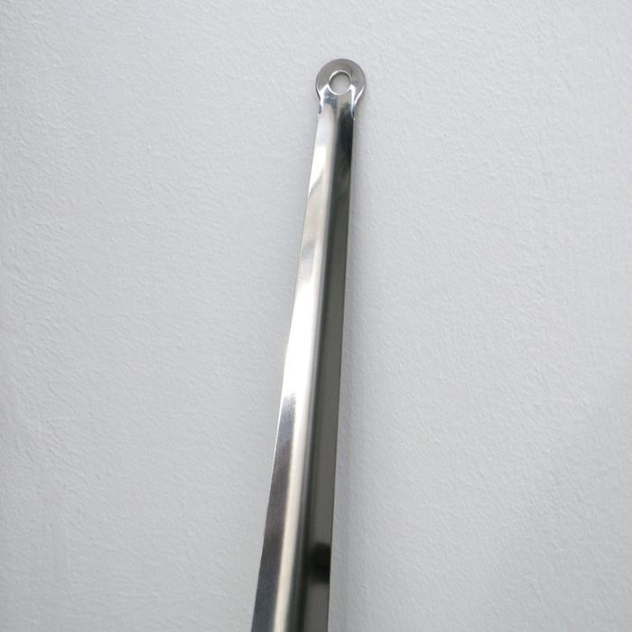 Ложка для обуви Доляна, с кольцом, металлическая, 45&times;4,5 см, нержавеющая сталь