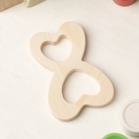 Заготовка для творчества "Восьмерка из сердечек", 6,9 х 10 х 1,2 см, сосна Заготовка для творчества "Восьмерка из сердечек", 6,9 х 10 х 1,2 см, сосна