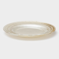 Тарелка стеклянная &laquo;Комета&raquo;, d=21 см, цвет белое золото