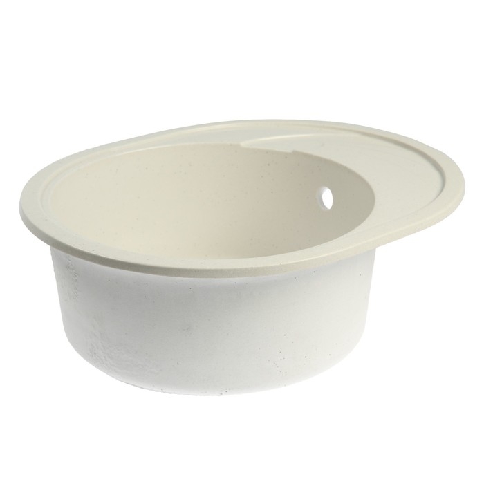 Мойка AGATA  AG3C8, врезная, 570 х 465 х 170 м, овальная, цвет белый