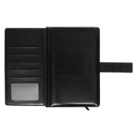 Ежедневник недатированный А5, 140 листов в клетку, с калькулятором, с хлястиком, обложка кожзам, МИКС