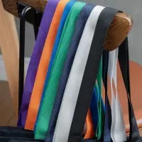 Холщовая сумка BrighTone, черная с зелеными ручками