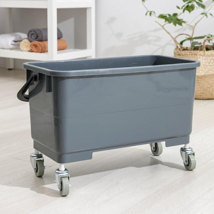 Ведро пластиковое для мытья окон на колесах, 24 литра, 56&times;29&times;34 см