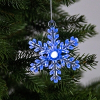 Ёлочная игрушка «Снежинка», от батареек, свечение мульти (RGB) Ёлочная игрушка «Снежинка», от батареек, свечение мульти (RGB)