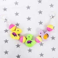 Растяжка на кроватку/коляску &laquo;Забавные зверята&raquo;, 3 игрушки с погремушками, Крошка Я