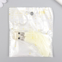 Декор для творчества текстиль "Кисть с бусинкой" сливки набор 2 шт 10х1 см