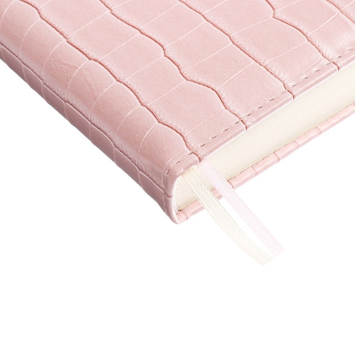 Ежедневник датированный 2025 A5 168 листов, deVENTE.Barbara, твердая обложка кожзам с поролоном, хлястик, перфорация, ляссе, блок 70, розовый