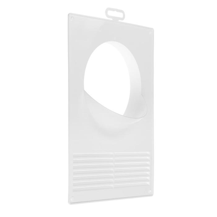 Площадка торцевая ERA 125ПТПР, 180х250 мм, d=125 мм, с решеткой, с круглым фланцем