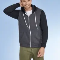 Толстовка на молнии Silver 280 темно-синяя с красным, размер M