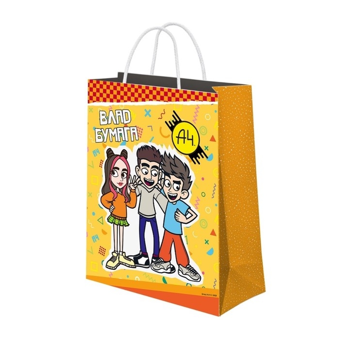 Пакет подарочный «Влад А4», большой, 250 × 350 × 100 мм, оранжевый Пакет подарочный «Влад А4», большой, 250 × 350 × 100 мм, оранжевый