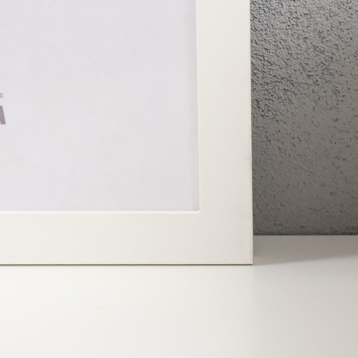 Фоторамка МДФ (100) 40Х50 см, цвет белый (пластиковый экран)